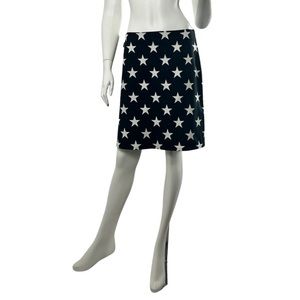 MOSCHINO Black with White Stars Skirt – Size: 12